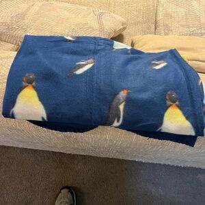Penguin Print Fleece Blanket